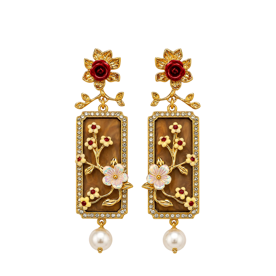 Autumn Glow Window Earrings