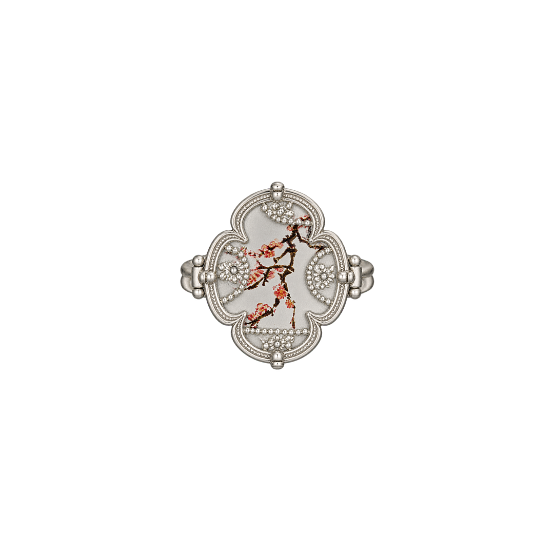 Ivory Plum Branch Ring