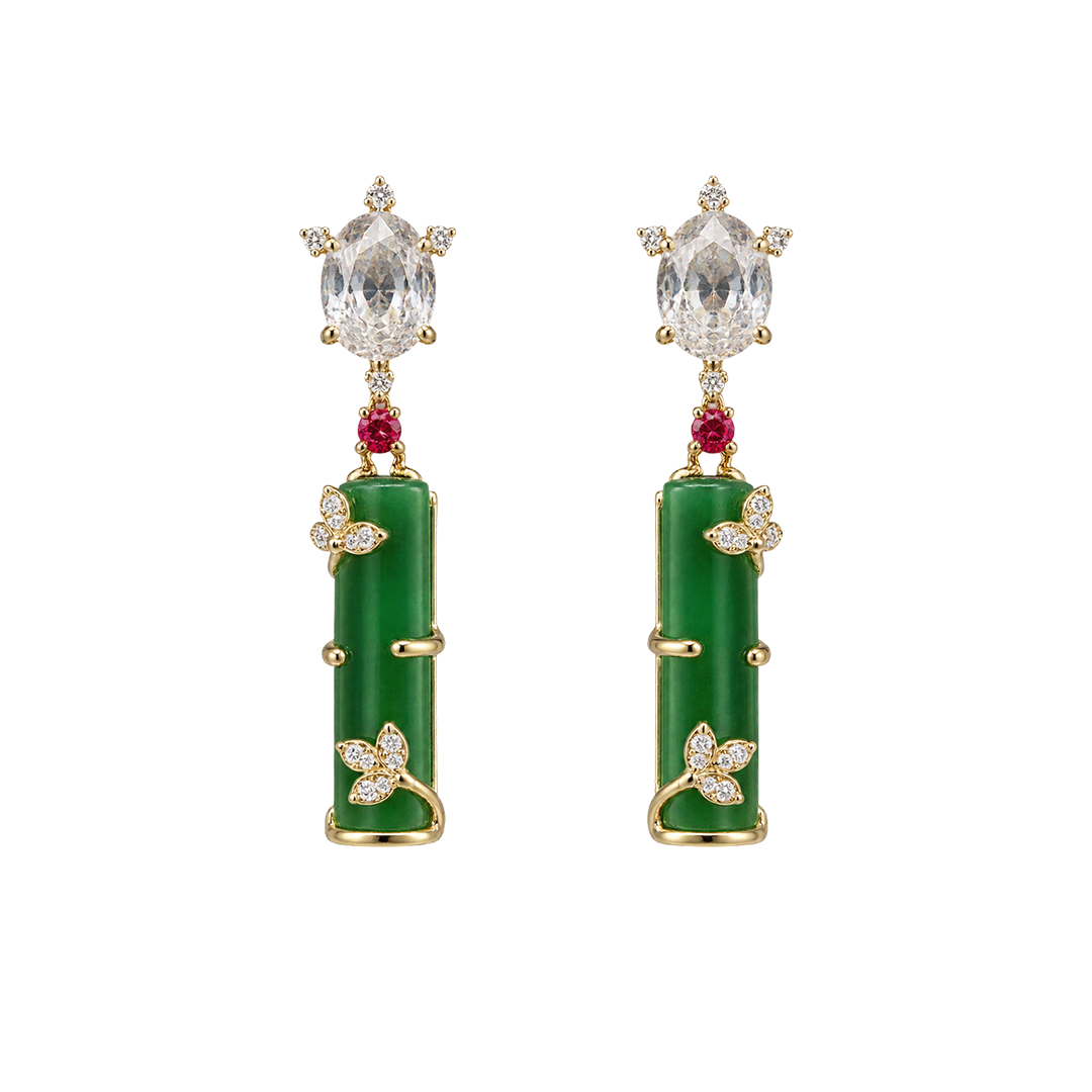 Jade Bamboo Earrings