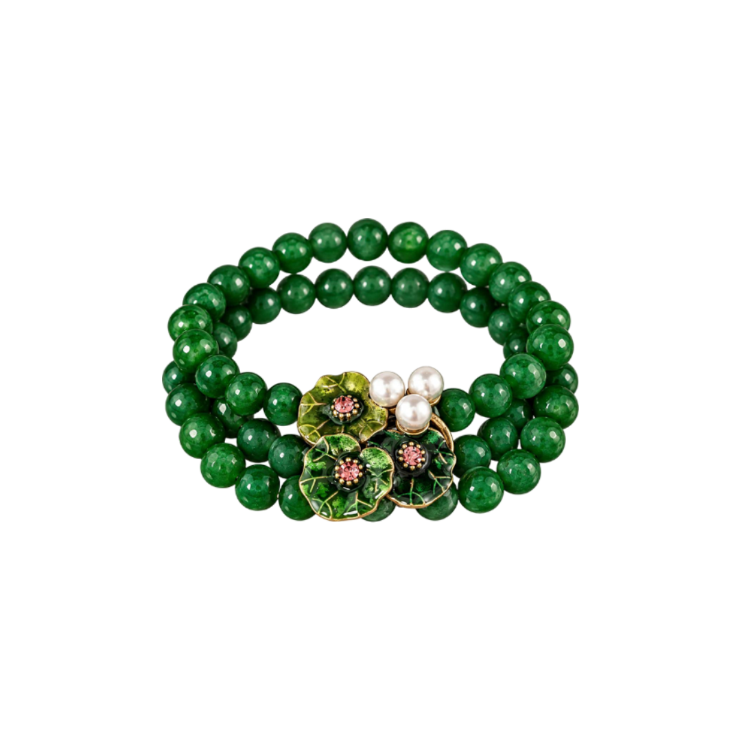 Verdant Lotus Bracelet