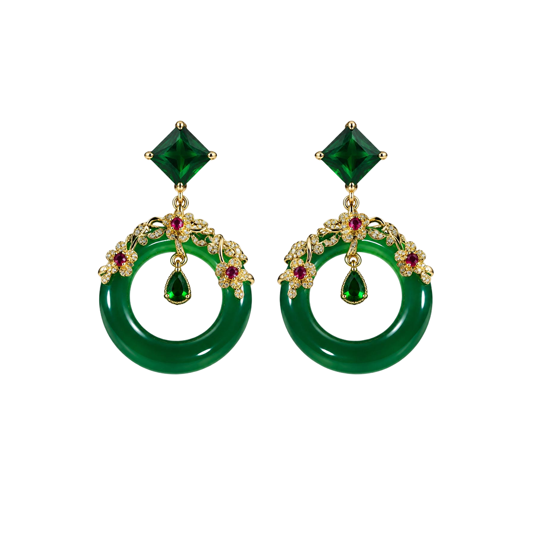 Verdant Moon Earrings